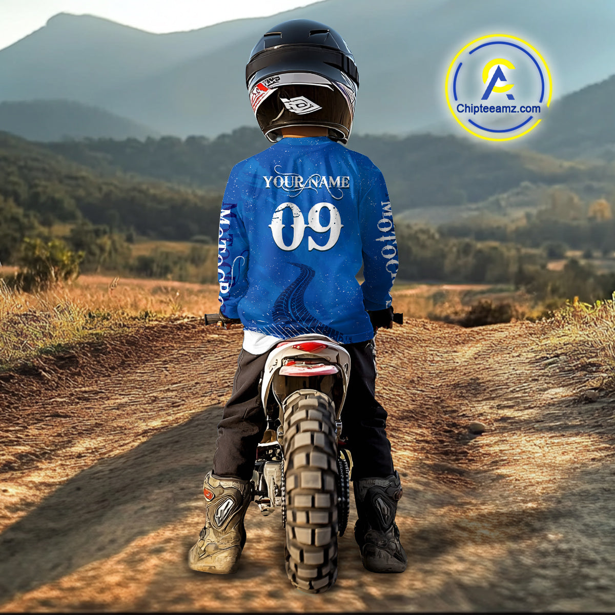 Blue Motocross Jersey Men Women Kid Custom Dirt Bike Shirts Motorcycle Riding Shirt XM432