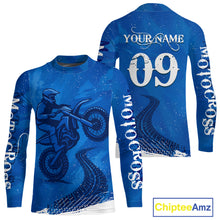 Load image into Gallery viewer, Blue Motocross Jersey Men Women Kid Custom Dirt Bike Shirts Motorcycle Riding Shirt XM432