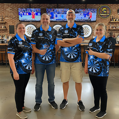 Custom Blue Galaxy Dragon Darts Shirt for Women Darts Team Jerseys Dartboard Shirt NNT291