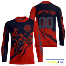 Load image into Gallery viewer, Red Motocross Jersey Custom for Men Women Kid Dirt Bike Shirts Motorcycle Shirt XM434