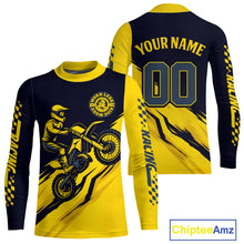 Load image into Gallery viewer, Yellow Motocross Jersey Custom for Men Women Kid Dirt Bike Shirts Motorcycle Shirt XM434