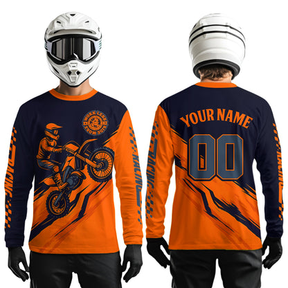Orange Motocross Jersey Custom for Men Women Kid Dirt Bike Shirts Motorcycle Shirt XM434