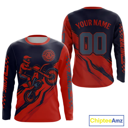 Red Motocross Jersey Custom for Men Women Kid Dirt Bike Shirts Motorcycle Shirt XM434