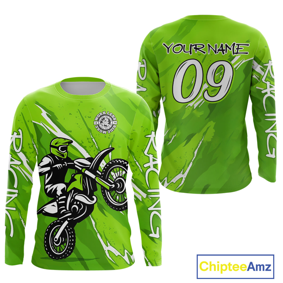 Green Custom Motocross Jersey for Men Women Kid Dirt Bike Shirts Motorcycle Shirt XM438