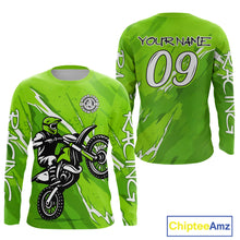 Load image into Gallery viewer, Green Custom Motocross Jersey for Men Women Kid Dirt Bike Shirts Motorcycle Shirt XM438