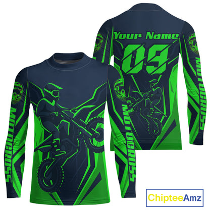 Green Custom Motocross Jersey Men Women Kid Dirt Bike Shirts Motorcycle Riding Shirt XM441