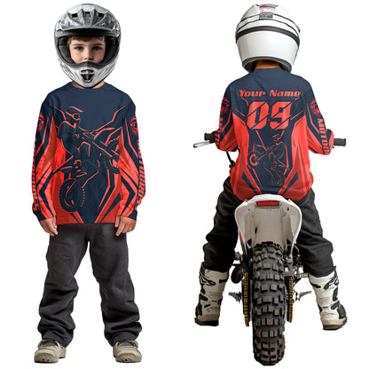 Orange Custom Motocross Jersey Men Women Kid Dirt Bike Shirts Motorcycle Riding Shirt XM441