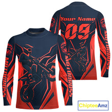 Load image into Gallery viewer, Orange Custom Motocross Jersey Men Women Kid Dirt Bike Shirts Motorcycle Riding Shirt XM441