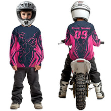 Load image into Gallery viewer, Pink Custom Motocross Jersey Men Women Kid Dirt Bike Shirts Motorcycle Riding Shirt XM441