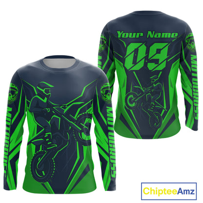 Green Custom Motocross Jersey Men Women Kid Dirt Bike Shirts Motorcycle Riding Shirt XM441
