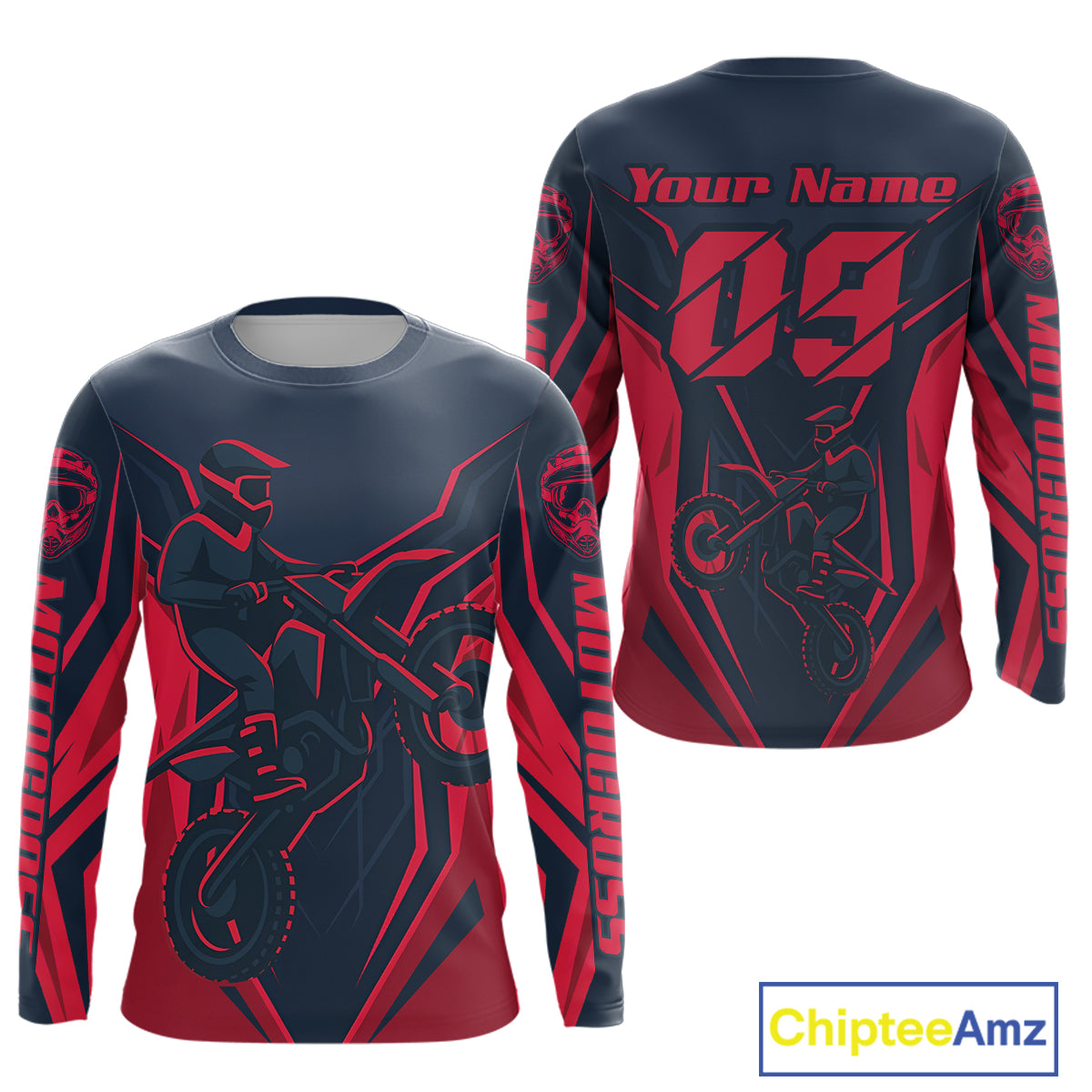 Red Custom Motocross Jersey Men Women Kid Dirt Bike Shirts Motorcycle Riding Shirt XM441
