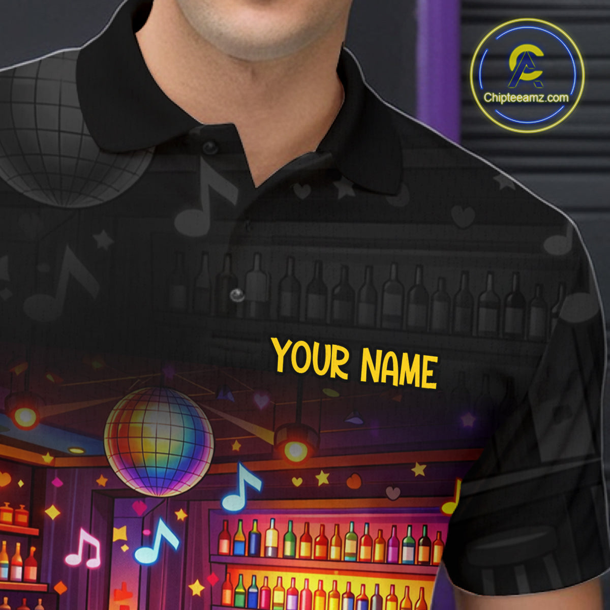 Funny Music Bowling Jersey for Men Custom Bowling Team Shirts Bowling League Polo & 1/4 Zip HNT496