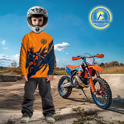 Orange Motocross Jersey Custom for Men Women Kid Dirt Bike Motorcycle Racing Shirt XM449
