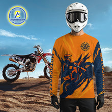 Load image into Gallery viewer, Orange Motocross Jersey Custom for Men Women Kid Dirt Bike Motorcycle Racing Shirt XM449