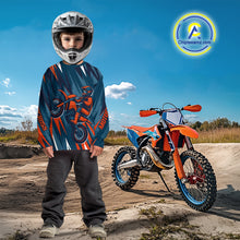 Load image into Gallery viewer, Orange and Blue Motocross Jersey for Men Women Kid Dirt Bike Motorcycle Racing Shirt XM452