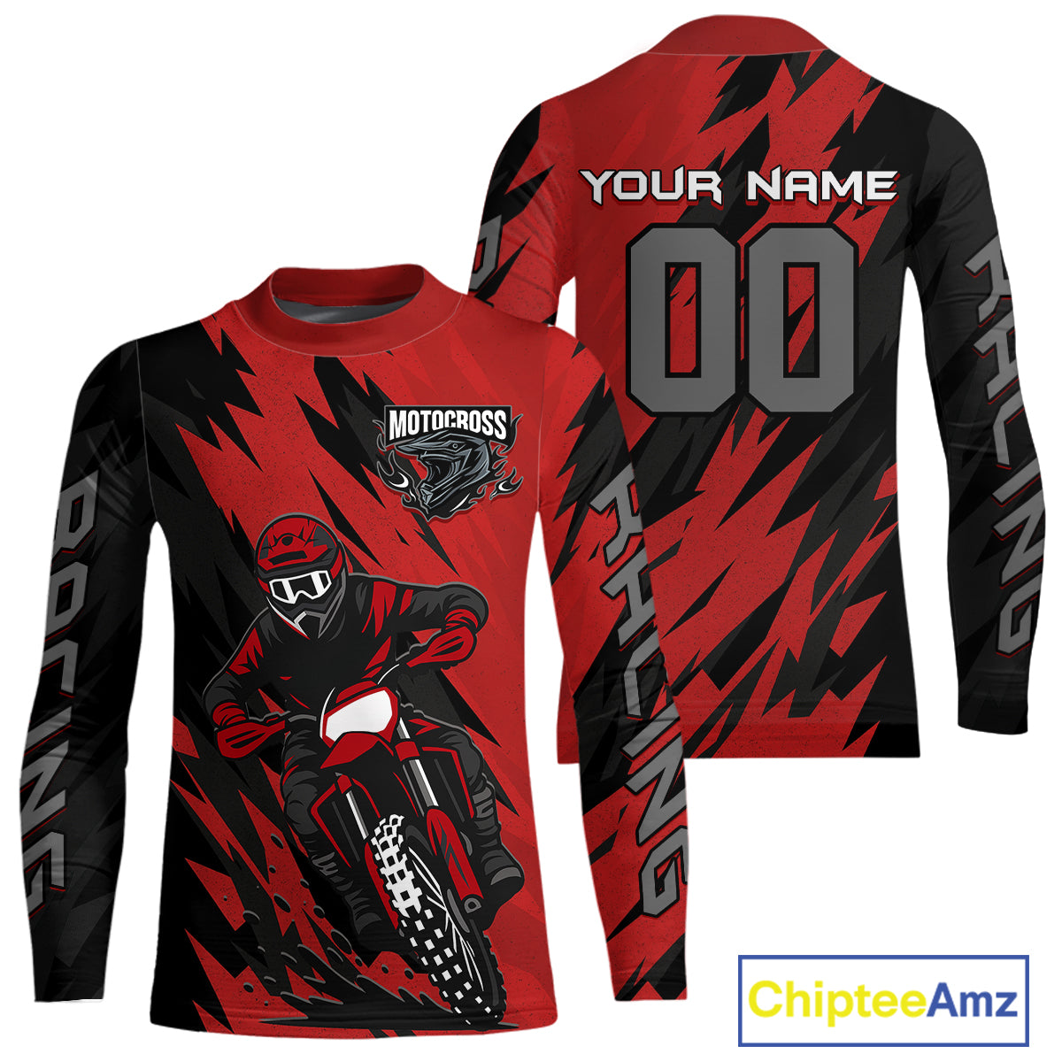 Red Custom Motocross Jersey for Men Women Kid Dirt Bike Shirts Motorcycle Shirt XM456