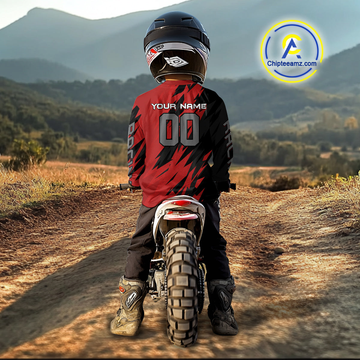Red Custom Motocross Jersey for Men Women Kid Dirt Bike Shirts Motorcycle Shirt XM456