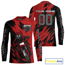 Load image into Gallery viewer, Red Custom Motocross Jersey for Men Women Kid Dirt Bike Shirts Motorcycle Shirt XM456
