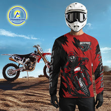Load image into Gallery viewer, Red Custom Motocross Jersey for Men Women Kid Dirt Bike Shirts Motorcycle Shirt XM456