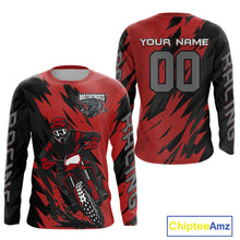 Load image into Gallery viewer, Red Custom Motocross Jersey for Men Women Kid Dirt Bike Shirts Motorcycle Shirt XM456