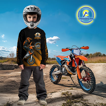 Orange Custom Motocross Jersey for Men Women Kid Dirt Bike Shirts Motorcycle Shirt XM458