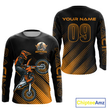 Load image into Gallery viewer, Orange Custom Motocross Jersey for Men Women Kid Dirt Bike Shirts Motorcycle Shirt XM458