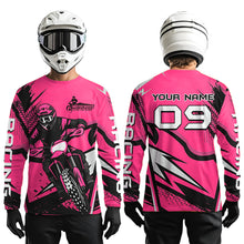 Load image into Gallery viewer, Pink Custom Motocross Jersey Men Women Kid Dirt Bike Shirts Off road Riding Shirt XM465