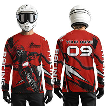 Load image into Gallery viewer, Red Custom Motocross Jersey Men Women Kid Dirt Bike Shirts Off road Riding Shirt XM465