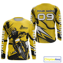 Load image into Gallery viewer, Yellow Custom Motocross Jersey Men Women Kid Dirt Bike Shirts Off road Riding Shirt XM465