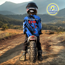 Load image into Gallery viewer, Blue Custom Motocross Jersey for Men Women Kid Dirt Bike Shirts Off road Riding Shirt XM467