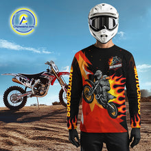 Load image into Gallery viewer, Flaming Motocross Racing Jersey Custom for Women Kid Men Dirt Bike Off road Shirt XM470