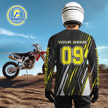 Load image into Gallery viewer, Black and Yellow Motocross Racing Jersey for Women Kid Men Dirt Bike Off road Shirt XM475