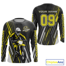 Load image into Gallery viewer, Black and Yellow Motocross Racing Jersey for Women Kid Men Dirt Bike Off road Shirt XM475