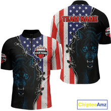 Load image into Gallery viewer, Patriotic Wolf Bowling Shirts for Team Men Women Wolf Bowling Jerseys American Flag MBL203