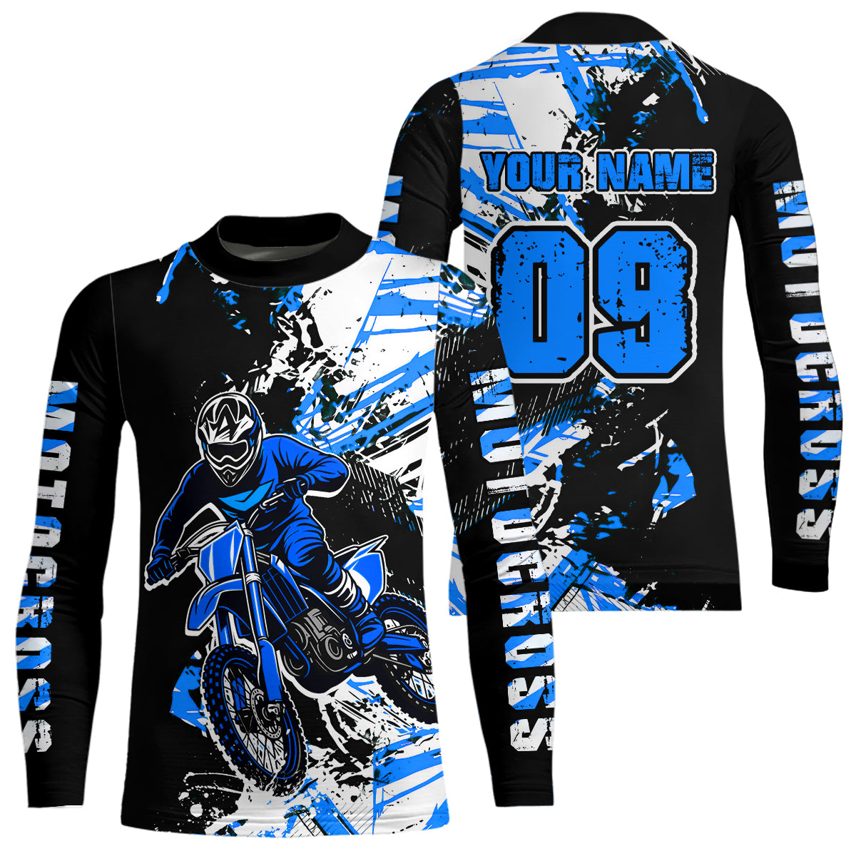 Blue Motocross Jersey Kids Women Men Custom Dirt Bike Shirts Motorcycle Shirt XM495