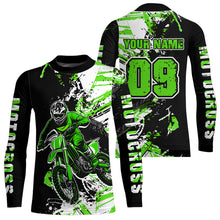 Load image into Gallery viewer, Green Motocross Jersey Kids Women Men Custom Dirt Bike Shirts Motorcycle Shirt XM495