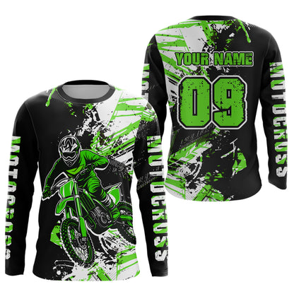 Green Motocross Jersey Kids Women Men Custom Dirt Bike Shirts Motorcycle Shirt XM495