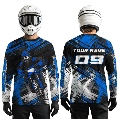 Blue Motocross Jersey for Men Kids Women Custom Dirt Bike Shirts Motorcycle Shirt XM496