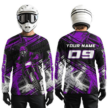 Load image into Gallery viewer, Purple Motocross Jersey for Men Kids Women Custom Dirt Bike Shirts Motorcycle Shirt XM496