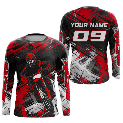 Red Motocross Jersey for Men Kids Women Custom Dirt Bike Shirts Motorcycle Shirt XM496