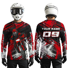 Load image into Gallery viewer, Red Motocross Jersey for Men Kids Women Custom Dirt Bike Shirts Motorcycle Shirt XM496