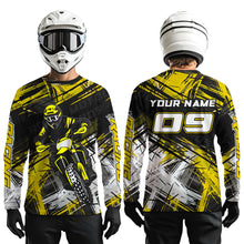 Load image into Gallery viewer, Yellow Motocross Jersey for Men Kids Women Custom Dirt Bike Shirts Motorcycle Shirt XM496