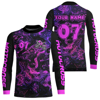 Custom Motocross Jersey Purple Dirtbike Shirts Men Kid Women Off Road Shirt Youth XM395