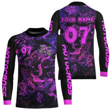 Load image into Gallery viewer, Custom Motocross Jersey Purple Dirtbike Shirts Men Kid Women Off Road Shirt Youth XM395