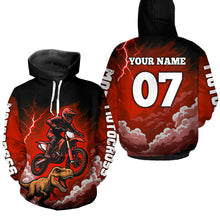 Load image into Gallery viewer, Custom Motocross Hoodie for Men Women Dirt Bike Racing Hoodie Custom Riding Shirt MH413
