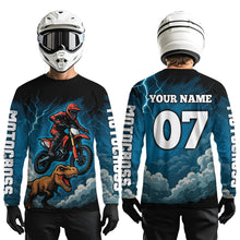 Load image into Gallery viewer, Blue Motocross Jersey Smoke Dirt Bike Shirts for Men Kid Women Racing Off road Jersey XM413