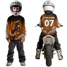 Load image into Gallery viewer, Orange Motocross Jersey Smoke Dirt Bike Shirts for Men Kid Women Racing Off road Jersey XM413