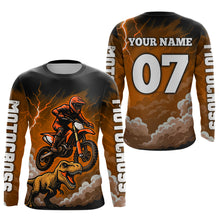 Load image into Gallery viewer, Orange Motocross Jersey Smoke Dirt Bike Shirts for Men Kid Women Racing Off road Jersey XM413