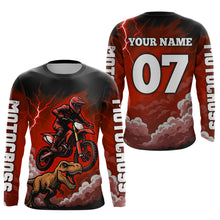 Load image into Gallery viewer, Red Motocross Jersey Smoke Dirt Bike Shirts for Men Kid Women Racing Off road Jersey XM413