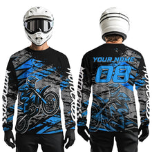 Load image into Gallery viewer, Blue Motocross Jersey Custom Dirt Bike Shirts Men Kid Women Racing Offroad Jersey XM415